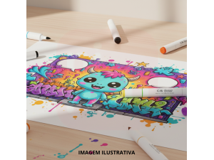 Marcador Criativo CIS Flow 12 Cores – Estojo Maleta - Ponta Dupla 